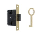 Meubelslot 20 mm inclusief sleutel mat messing