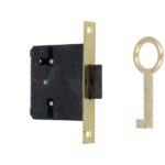 Meubelslot 30 mm inclusief sleutel mat messing