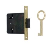 Meubelslot 40 mm inclusief sleutel mat messing