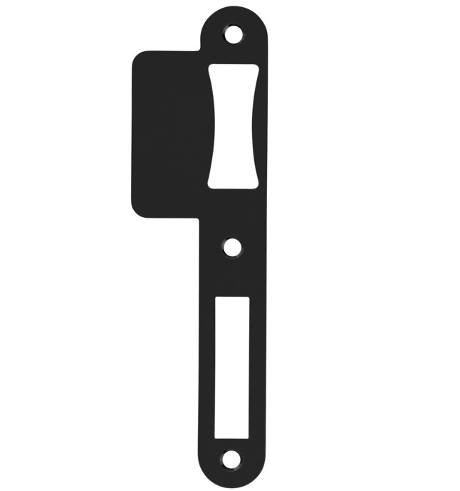 Sluitplaat lange lip 48 mm tonrolslot zwart