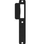 Sluitplaat korte lip 39 mm loopslot zwart