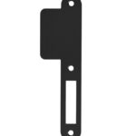 Sluitplaat lange lip 48 mm kastslot zwart