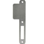 Sluitplaat lange lip 48 mm kastslot rvs
