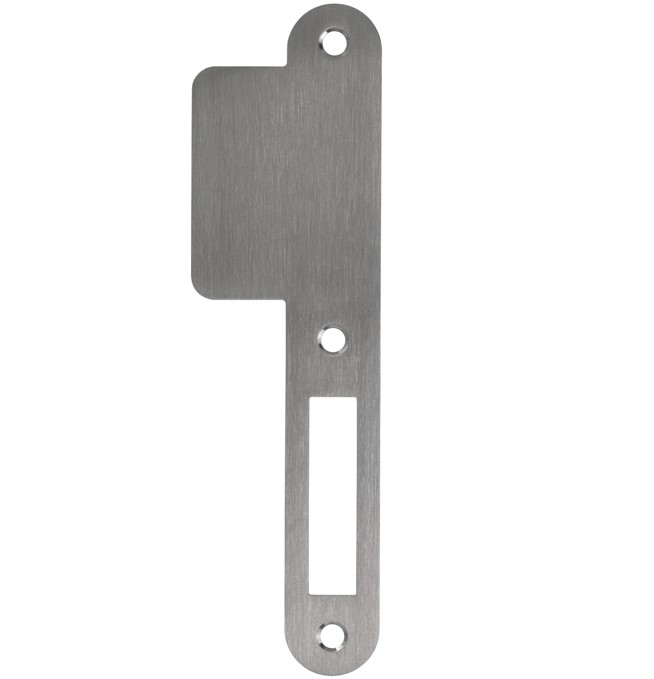 Sluitplaat lange lip 48 mm kastslot rvs