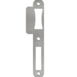 Sluitplaat korte lip 39 mm tonrolslot rvs