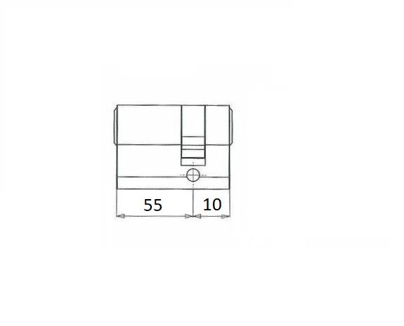 Enkele Veiligheidscilinder 55/10 Iseo F6 Extra S SKG3 - Afbeelding 2
