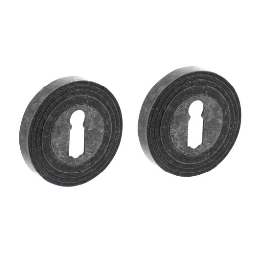 Intersteel sleutelrozetten verdekt met rillen ø54x9mm en nokken oud grijs