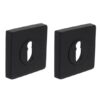 Intersteel sleutelrozetten verdekt 55x55x10mm met nokken zwart