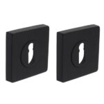 Intersteel sleutelrozetten verdekt 55x55x10mm met nokken zwart