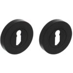 Intersteel sleutelrozetten verdekt ø52x10mm met nokken zwart