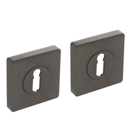 Intersteel sleutelrozetten verdekt 55x55x10mm met nokken antraciet grijs