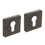 Intersteel cilinderrozetten verdekt 55x55x10mm met nokken antraciet grijs