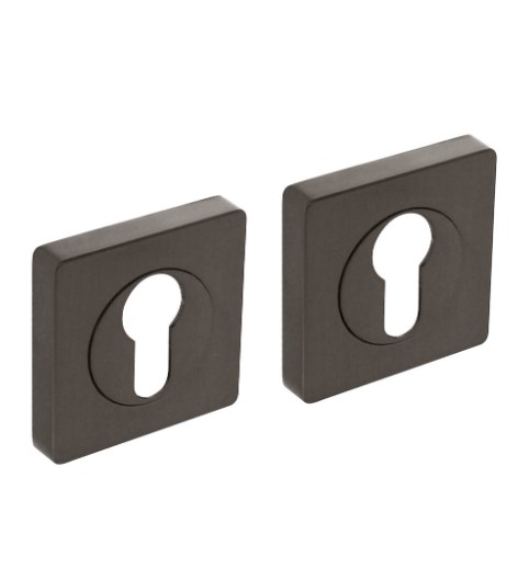 Intersteel cilinderrozetten verdekt 55x55x10mm met nokken antraciet grijs