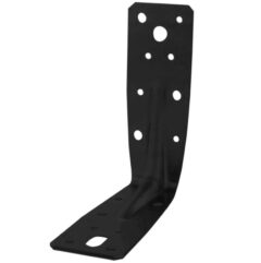 Starx hoekanker met ril verzinkt 125x125x46x2.5 mm 1 stuk zwart