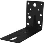 Starx hoekanker met ril verzinkt 150x90x60x2.5 mm 1 stuk zwart