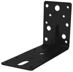Starx hoekanker met ril verzinkt 150x90x60x2.5 mm 1 stuk zwart