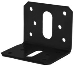 Starx hoekanker vlak verzinkt 50x50x58x2.5 mm 1 stuk zwart