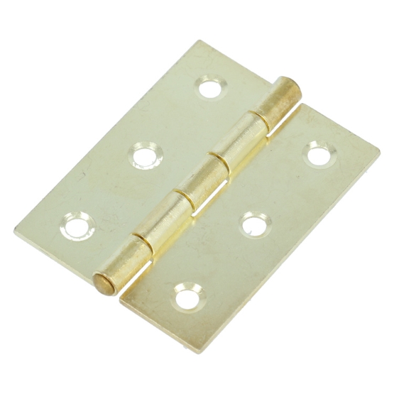 Smalscharnier met vaste pen 60x46 mm vermessingd