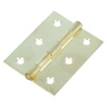 Smalscharnier met vaste pen 50x39 mm vermessingd