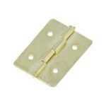 Smalscharnier met vaste pen 20x15 mm vermessingd