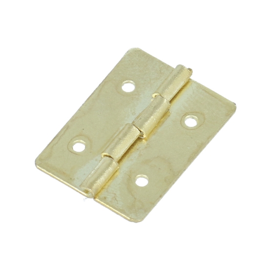 Smalscharnier met vaste pen 20x15 mm vermessingd