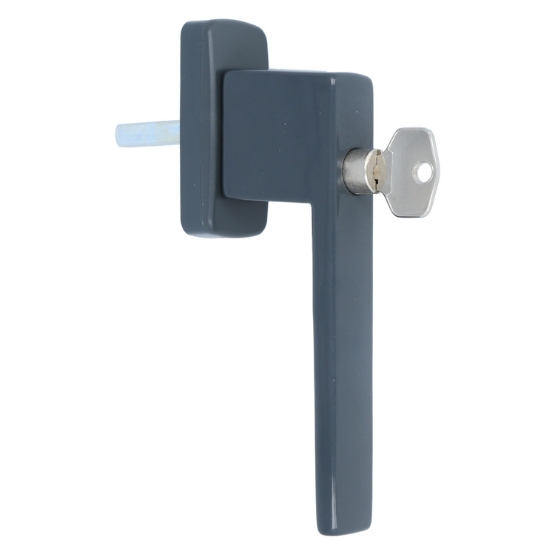 Draaikiepgarnituur afsluitbaar Recht Aluminium grijs