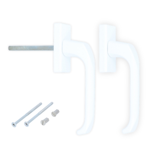 Schuifdeurbeslag niet afsluitbaar zamak wit