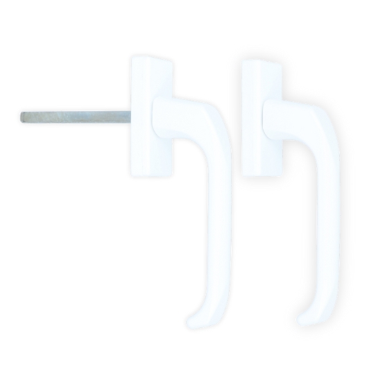 Schuifdeurbeslag niet afsluitbaar zamak wit