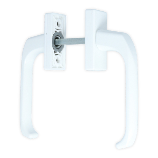 Schuifdeurbeslag niet afsluitbaar zamak wit