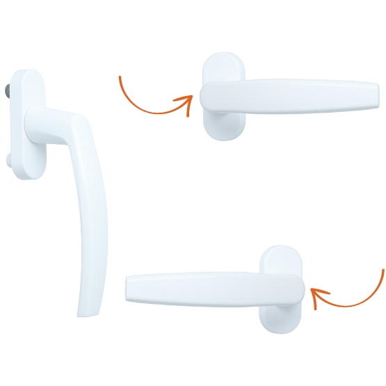 Schuifdeurbeslag Pluton inclusief cilinderplaatjes aluminium wit