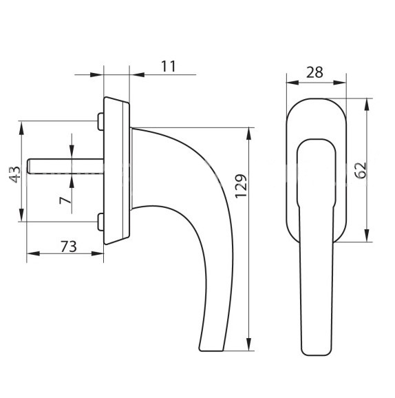 Schuifdeurbeslag Pluton inclusief cilinderplaatjes aluminium wit