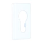 Cilinderplaatje voor raamkrukken rechthoek wit