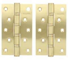 Kogellagerscharnier 126x76 mm goud 2 stuks