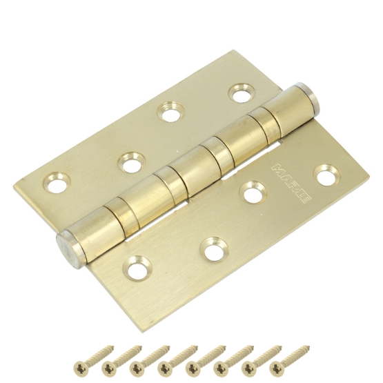 Kogellagerscharnier 101x76 mm goud 2 stuks