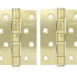 Kogellagerscharnier 101x76 mm goud 2 stuks