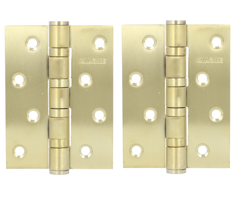 Kogellagerscharnier 101x76 mm goud 2 stuks