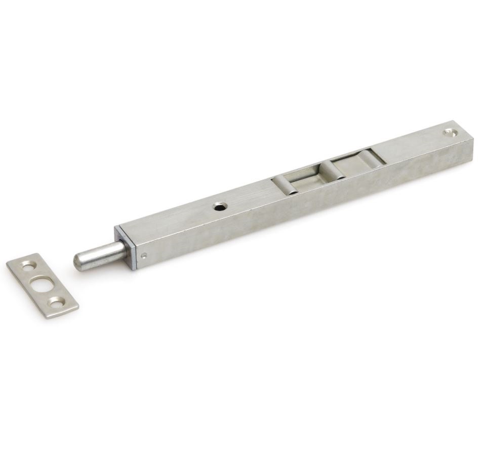 Pijpkantschuif 200x20 mm zilvergelakt