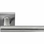 Deurkruk Rowena op geveerd rozet mat rvs