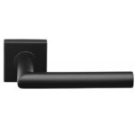 Deurkruk Basis Twee op geveerd rozet Mat Zwart