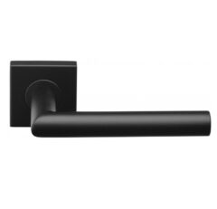 Deurkruk Basis Twee op geveerd rozet Mat Zwart