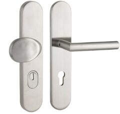 SKG3 PC72 knop/kruk T op ovaal schild TOP + kerntrekbeveiliging RVS