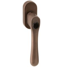 SKG2 Draaikiepgarnituur afsluitbaar Linea/ovaal messing antiek brons