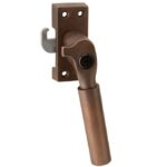 SKG Raamsluiting Met Sluitplaat Rechts Bauhaus messing antiek brons