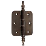 Kogellagerscharnier 76x76 ronde hoek vaas messing antiek brons