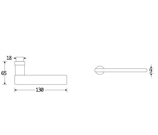 Deurkruk Piatto messing antiek brons