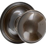 Voordeurknop Paddenstoel 60mm messing antiek brons