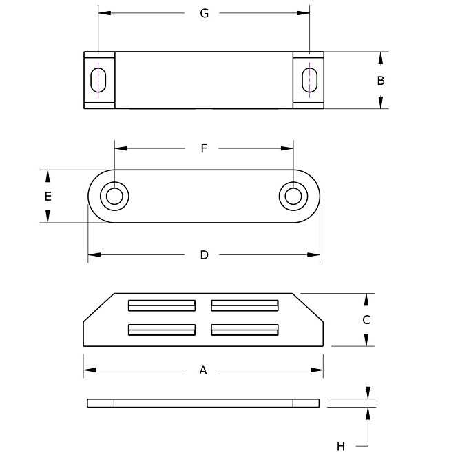 Magneetsnapper super mars opschroevend 4kg vermessingd