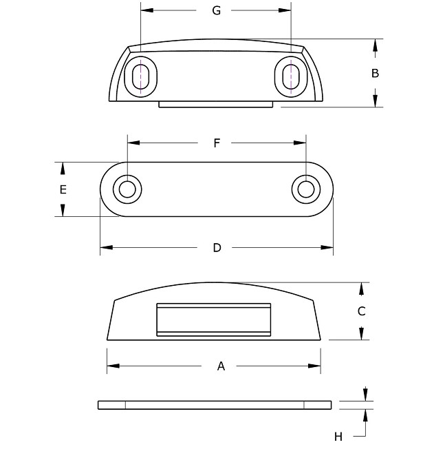 Magneetsnapper Atlas opschroevend 4kg kunststof zwart