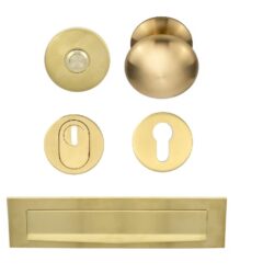 Voordeurset SKG3 LB65V PVD mat goud