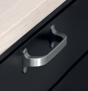 Greep LOCKER 128 mm nikkel mat